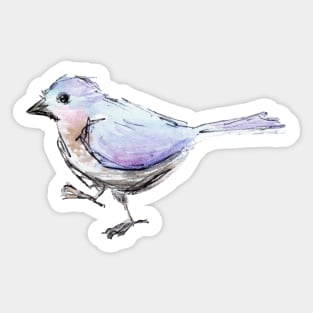 Walking bird - watercolour sketch Sticker